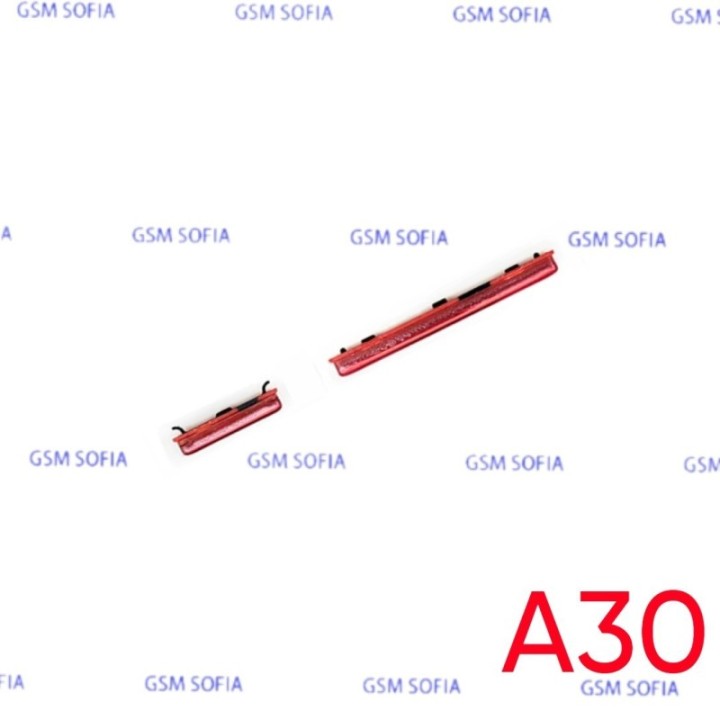Botón lateral power + volumen  para Samsung Galaxy A30 / A305G - Rojo
