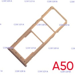 Bandeja Sim+Micro SD para Samsung Galaxy A50 / A505F - Naranja