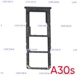 Bandeja Sim+Micro SD  para Samsung Galaxy A30s / A307G - Negro