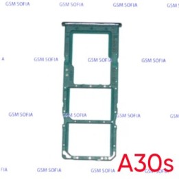Bandeja Sim+Micro SD  para Samsung Galaxy A30s / A307G - Verde