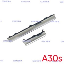 Botón lateral power + volumen  para Samsung Galaxy A30s / A307G - Plata