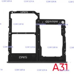 Bandeja Sim+Micro SD para Samsung Galaxy A31 / A315F  - Negro