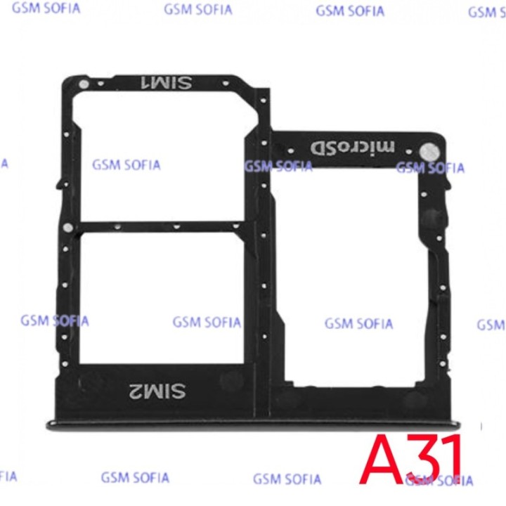Bandeja Sim+Micro SD para Samsung Galaxy A31 / A315F  - Negro