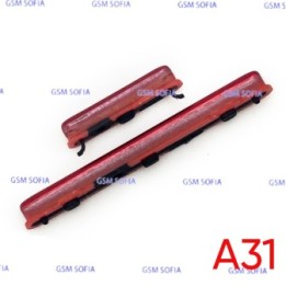 Botón lateral power + volumen  para Samsung Galaxy A31 / A315F - Rojo
