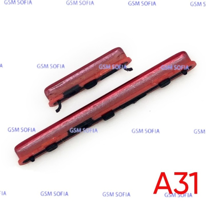 Botón lateral power + volumen  para Samsung Galaxy A31 / A315F - Rojo