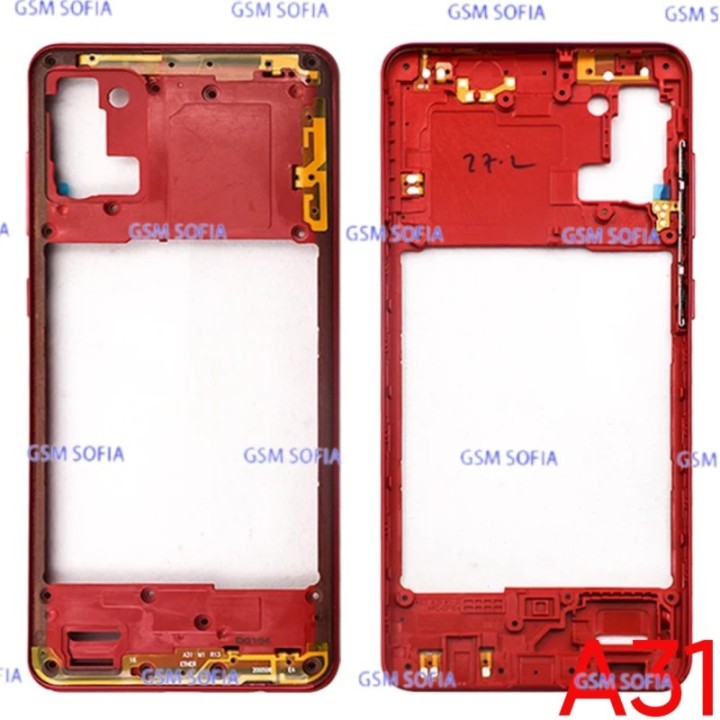 Chasis Externa / Marco Lateral  para Samsung Galaxy A31 / A315F - Rojo