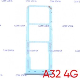 Bandeja Sim+Micro SD para Samsung Galaxy A32 4G / A325G   - Azul