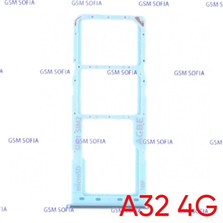 Bandeja Sim+Micro SD para Samsung Galaxy A32 4G / A325G   - Azul