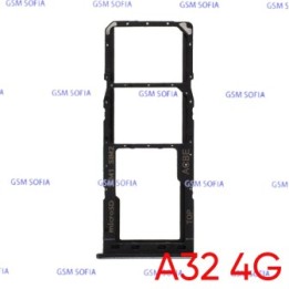 Bandeja Sim+Micro SD para Samsung Galaxy A32 4G / A325G   - Negro