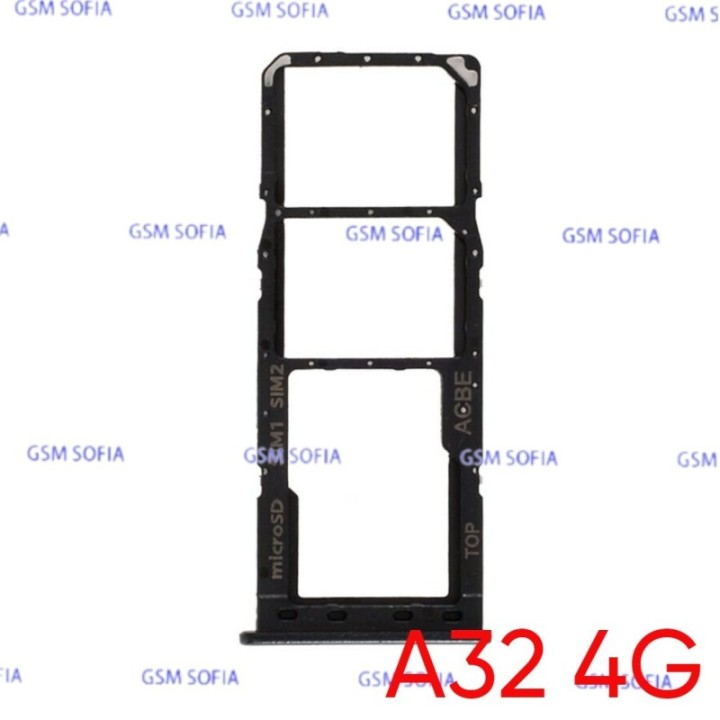 Bandeja Sim+Micro SD para Samsung Galaxy A32 4G / A325G   - Negro