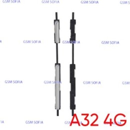 Botón lateral power + volumen  para Samsung Galaxy A32 4G / A325G   - Plata