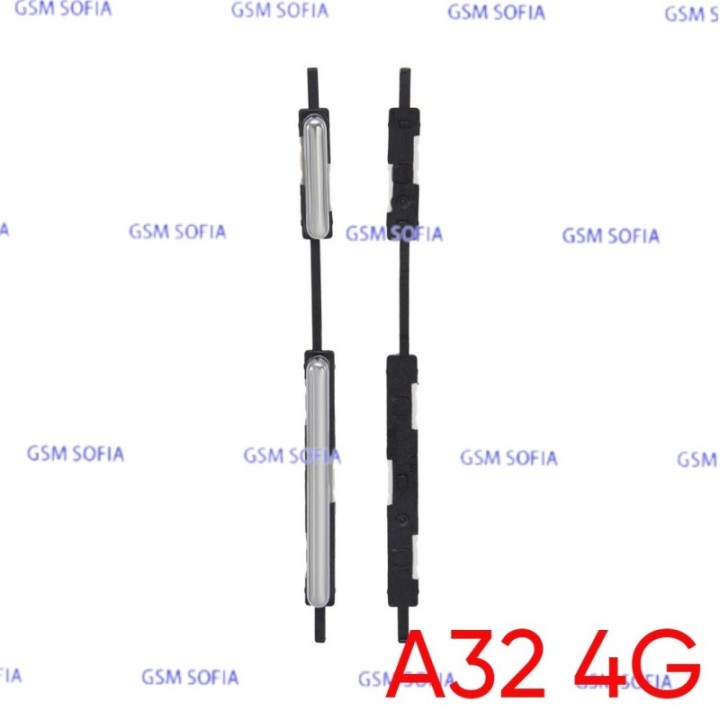 Botón lateral power + volumen  para Samsung Galaxy A32 4G / A325G   - Plata