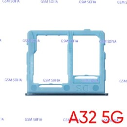 Bandeja Sim+Micro SD para Samsung Galaxy A32 5G / A326G   - Azul