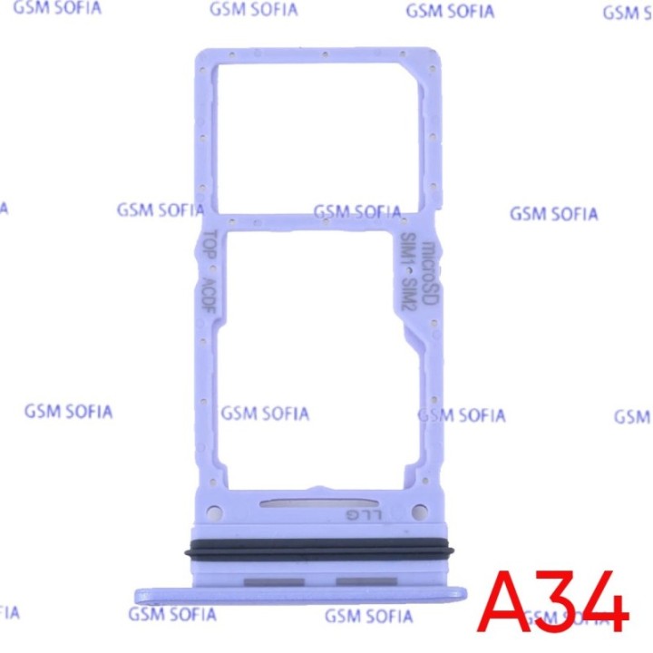 Bandeja Sim+Micro SD para Samsung Galaxy A34 5G / A345F  - Morado