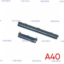 Botón lateral power + volumen  para Samsung Galaxy A40 / A405F   - Negro