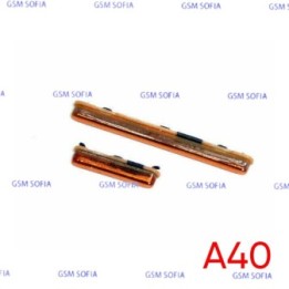 Botón lateral power + volumen  para Samsung Galaxy A40 / A405F  - Naranja