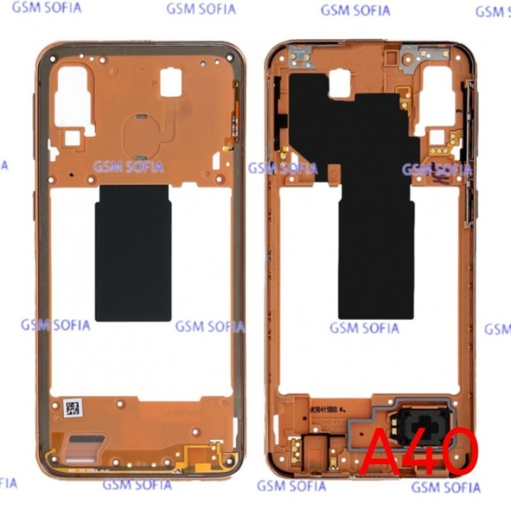 Chasis Externa / Marco Lateral  para Samsung Galaxy A40 / A405F  - Naranja