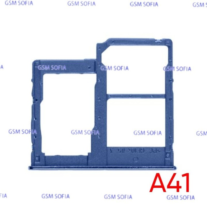 Bandeja Sim + Micro SD para Samsung Galaxy A41 / A415F   - Azul