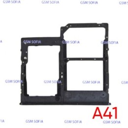 Bandeja Sim + Micro SD para Samsung Galaxy A41 / A415F - Negro