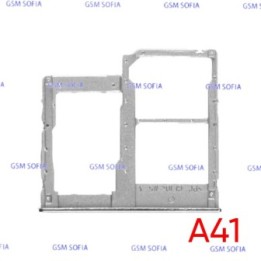 Bandeja Sim + Micro SD para Samsung Galaxy A41 / A415F - Plata