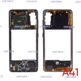 Chasis Externa / Marco Lateral  para Samsung Galaxy A41 / A415F   - Negro