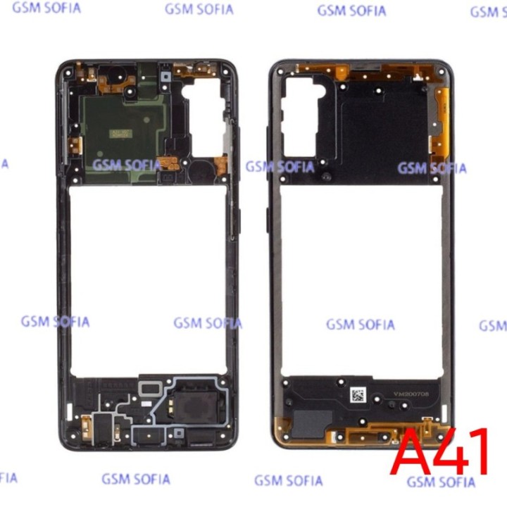 Chasis Externa / Marco Lateral  para Samsung Galaxy A41 / A415F   - Negro