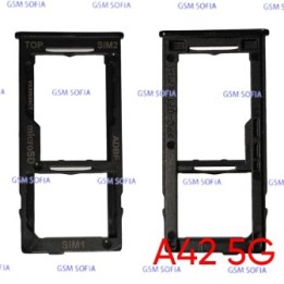 Bandeja Sim+Micro SD para Samsung Galaxy  A42 5G / A426F   - Negro