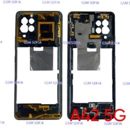 Chasis Externa / Marco Lateral  para Samsung Galaxy A42 5G / A426F   - Negro