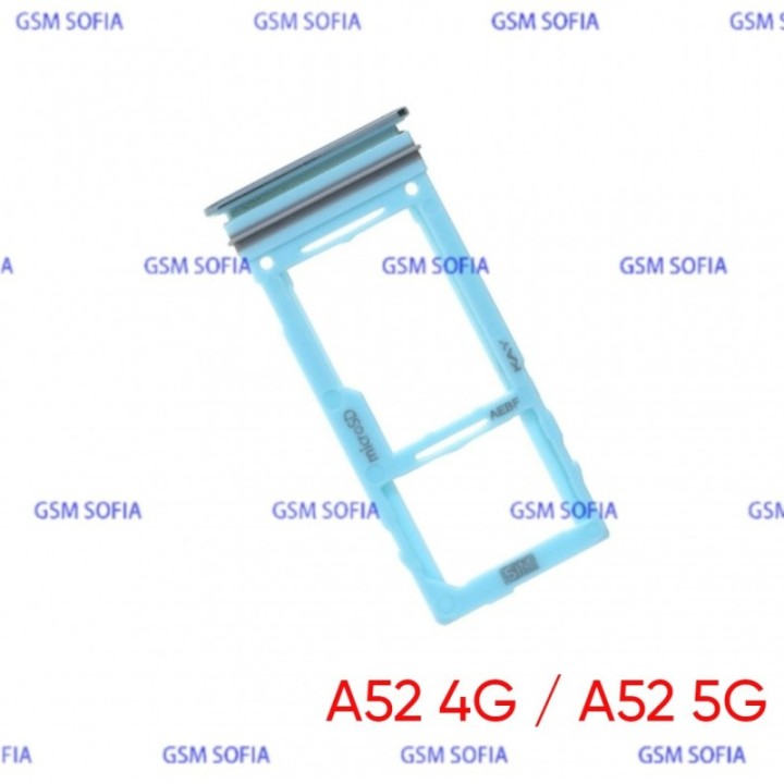 Bandeja Sim+Micro SD  para Samsung Galaxy A52 4G A525G / A52 5G A526G - Azul
