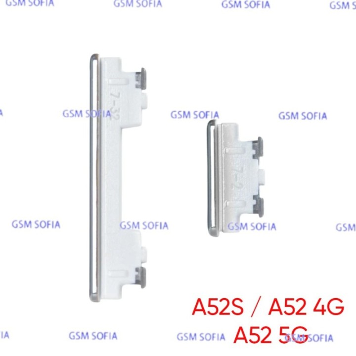 Botón lateral power + volumen  para Samsung Galaxy A52 4G A525G / A52 5G A526G / A52s A528G- Plata