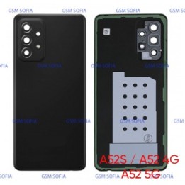 Tapa Trasera con Lente para Samsung Galaxy A52 4G A525G / A52 5G A526G / A52s A528G- Negro