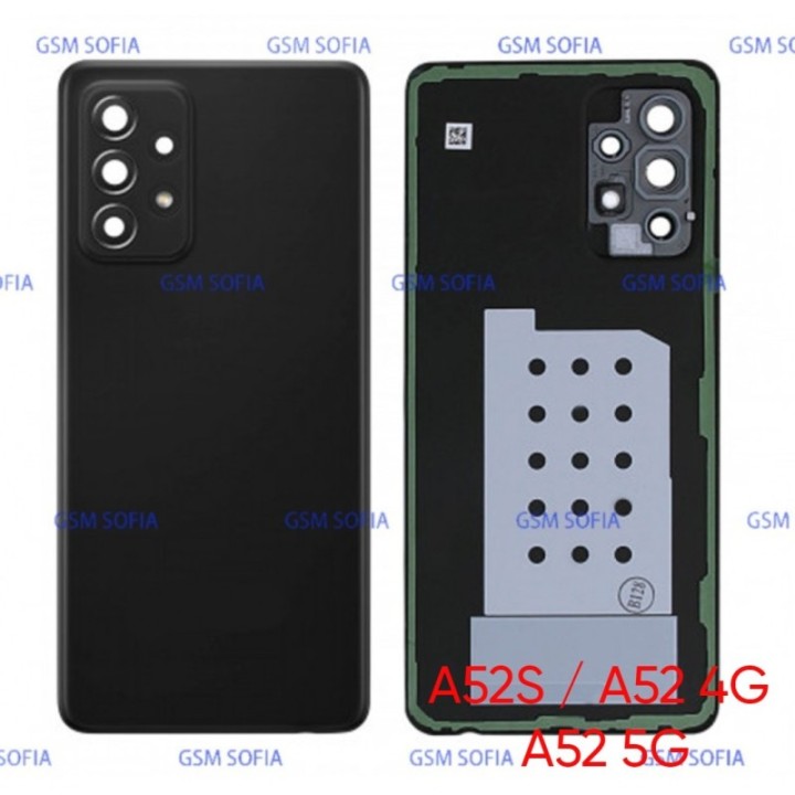 Tapa Trasera con Lente para Samsung Galaxy A52 4G A525G / A52 5G A526G / A52s A528G- Negro