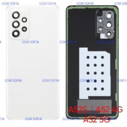 Tapa Trasera con Lente para Samsung Galaxy A52 4G A525G / A52 5G A526G / A52s A528G- Plata