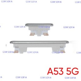 Botón lateral power + volumen  para Samsung Galaxy A53 5G / A536G- Plata