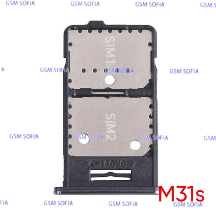 Bandeja Sim+Micro SD  para Samsung Galaxy M31s / M317   - Negro
