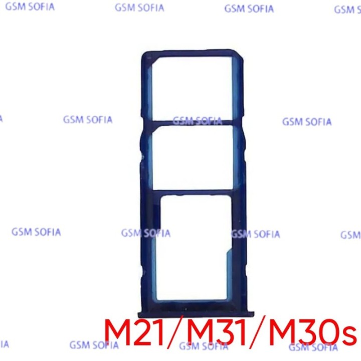 Bandeja Sim+Micro SD  para Samsung Galaxy M21 M215 / M31 M315 / M30s M307   - Azul Marino