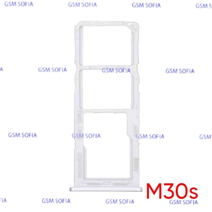 Bandeja Sim+Micro SD  para Samsung Galaxy M30s / M307  - Blanco