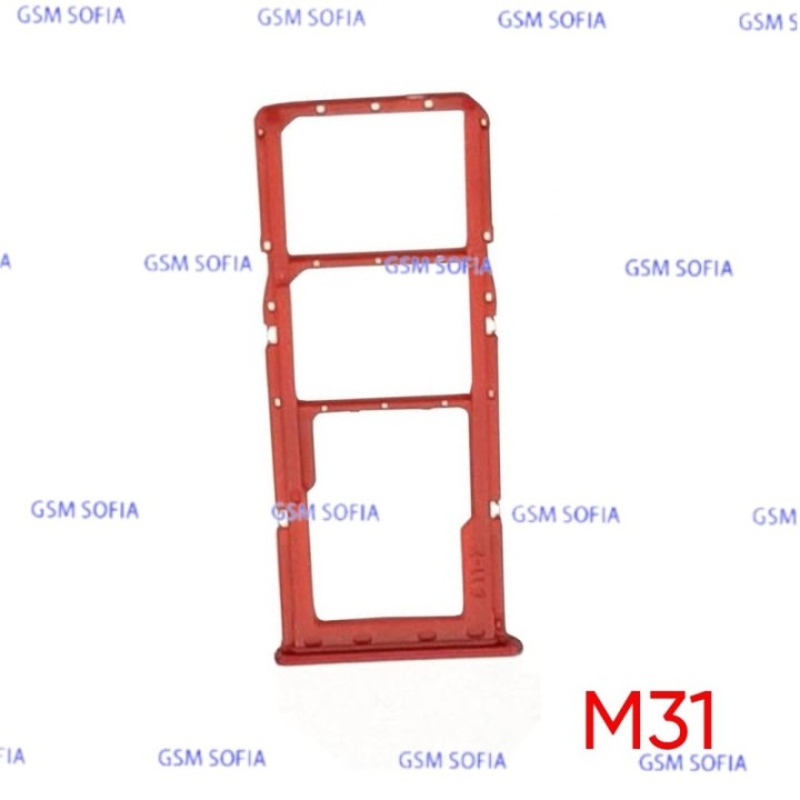 Bandeja Sim+Micro SD  para Samsung Galaxy M31 / M315   - Rojo