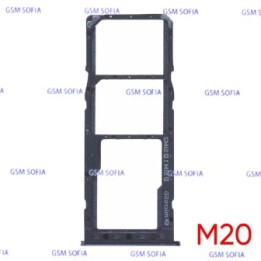 Bandeja Sim+Micro SD  para Samsung Galaxy M20 / M205   - Negro