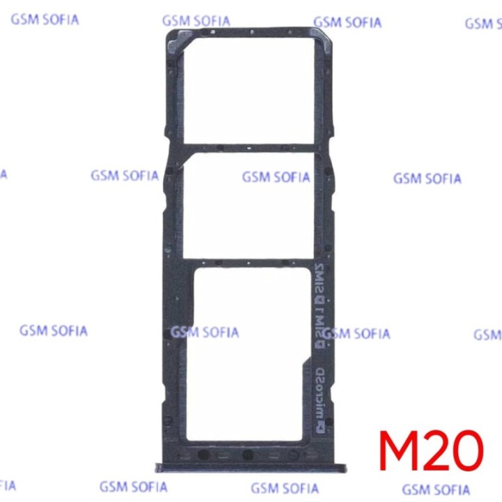 Bandeja Sim+Micro SD  para Samsung Galaxy M20 / M205   - Negro