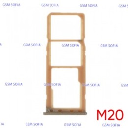 Bandeja Sim+Micro SD  para Samsung Galaxy M20 / M205  - Naranja