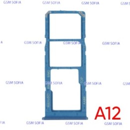 Bandeja Sim+Micro SD para Samsung Galaxy A12 / A125 / A127 - Azul