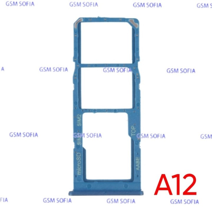 Bandeja Sim+Micro SD para Samsung Galaxy A12 / A125 / A127 - Azul