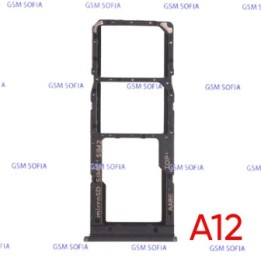 Bandeja Sim+Micro SD para Samsung Galaxy A12 / A125 / A127 - Negro