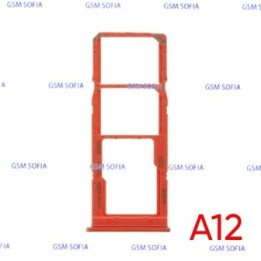 Bandeja Sim+Micro SD para Samsung Galaxy A12 / A125 / A127 - Rojo