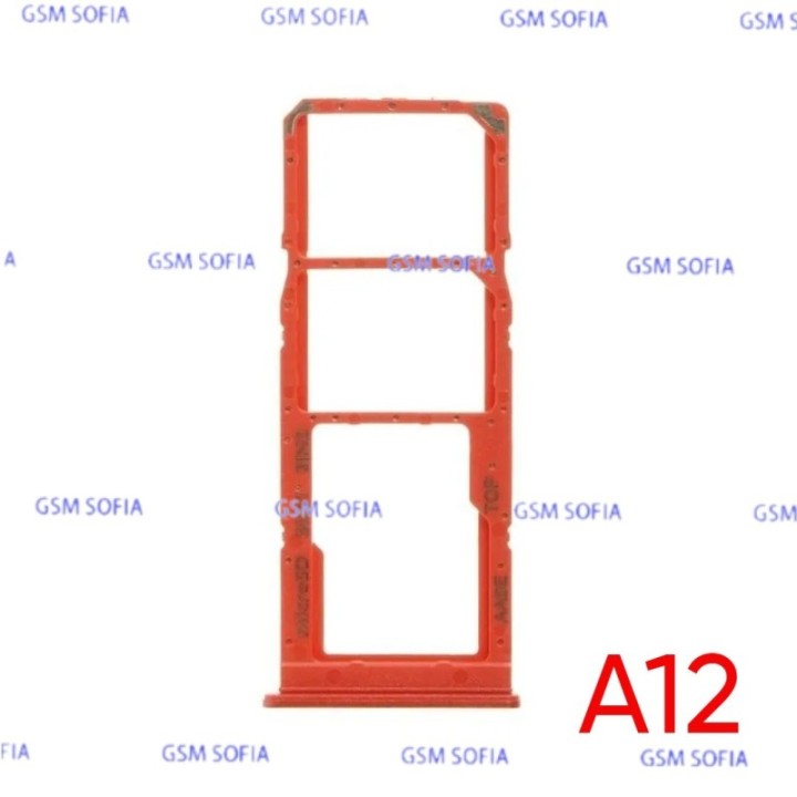 Bandeja Sim+Micro SD para Samsung Galaxy A12 / A125 / A127 - Rojo
