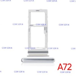Bandeja Sim+Micro SD  para Samsung Galaxy A72 4G A725G / A72 5G A726G   - Blanco