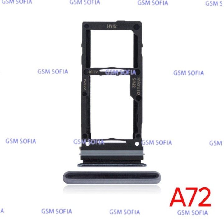 Bandeja Sim+Micro SD  para Samsung Galaxy A72 4G A725G / A72 5G A726G   - Negro