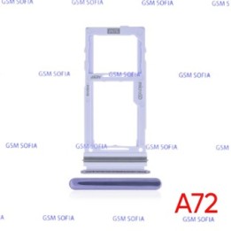 Bandeja Sim+Micro SD  para Samsung Galaxy A72 4G A725G / A72 5G A726G  - Morado