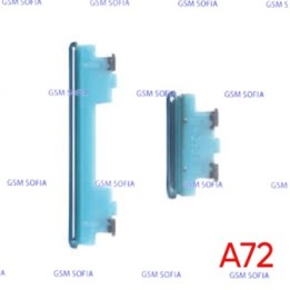 Boton pulsador de power + volumen Para Samsung Galaxy A72 4G / A725 / A72 5G / A726 - Azul